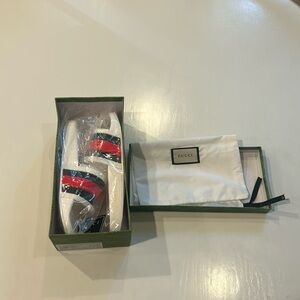 White Gucci Slides. Size 11.